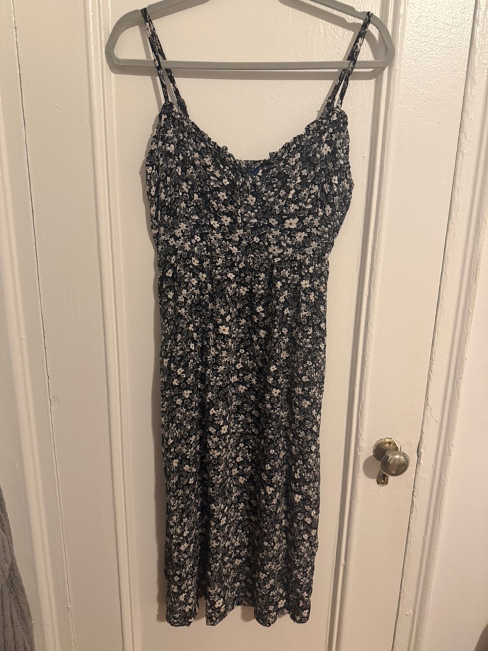 Old Navy Black and White Floral Midi Dress